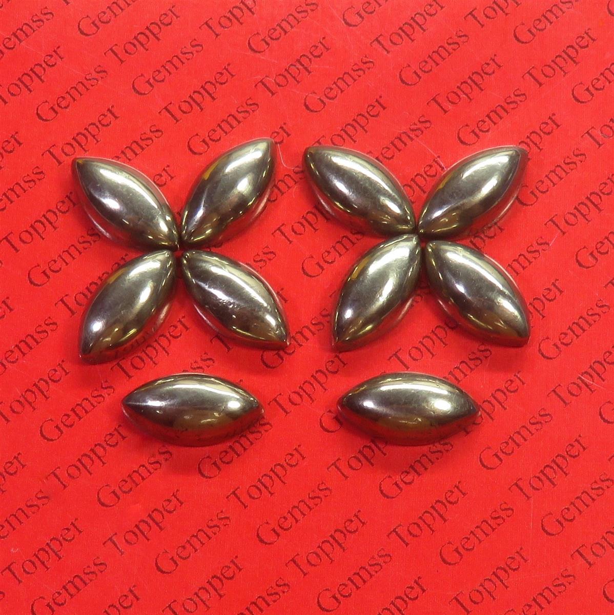 Pyrite 7x14 mm Marquise Cabochon